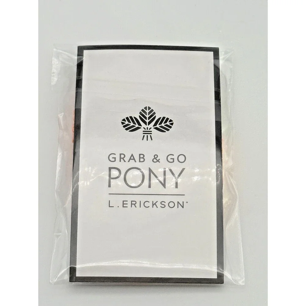 L Erickson Grab & Go Pony Hair Tie Elastic Peach Gold Brand New